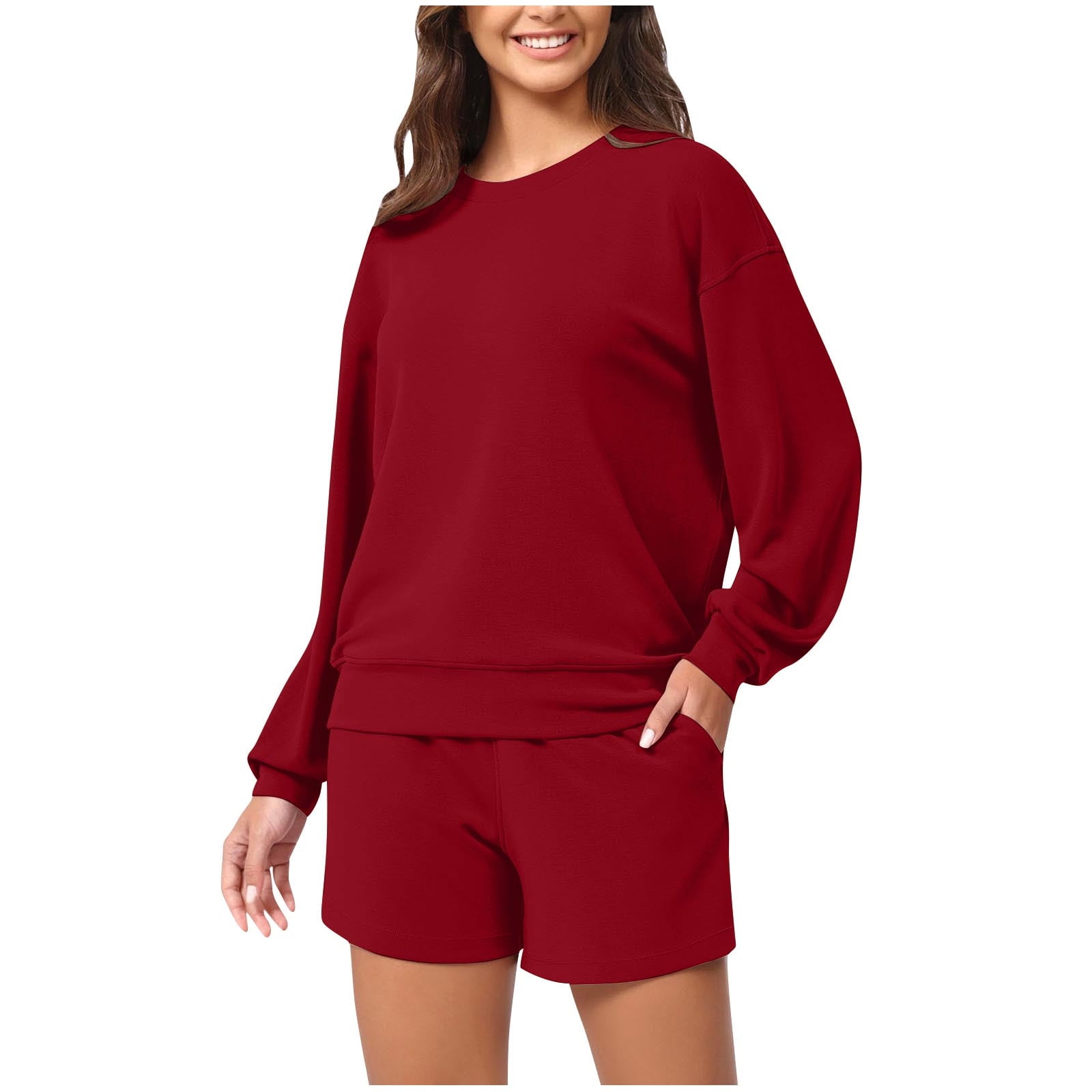 Women's Two Piece Tracksuit Long Sleeve Zip Up Sweatshirt Long Pants Set