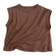 thumbnail image 1 of Diufon 2024 Summer Kids Tank Tops Solid Color Lightweight Tees Trendy Round Neck Sleeveless Tops, 1 of 6