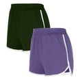 thumbnail image 1 of Diufon 2PCS Womens Sweatshorts Casual Color Block Yoga Shorts Elastic Waist Athletic Shorts, 1 of 2