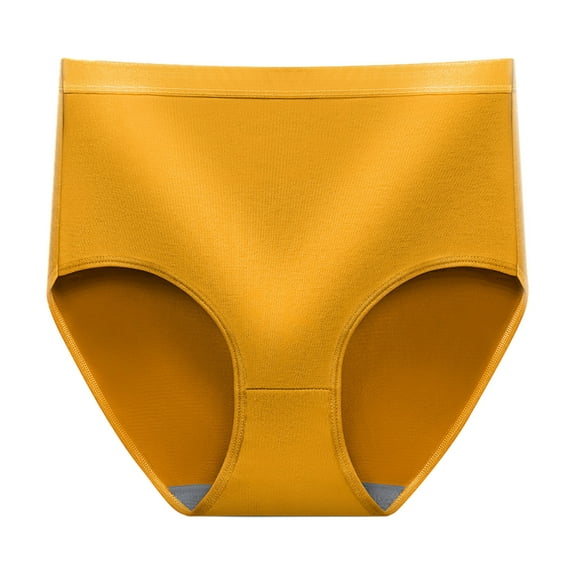 Diufon 2pc Panties for Women High Waist Full Coverage Underwear Solid Color Soft Cotton Brief