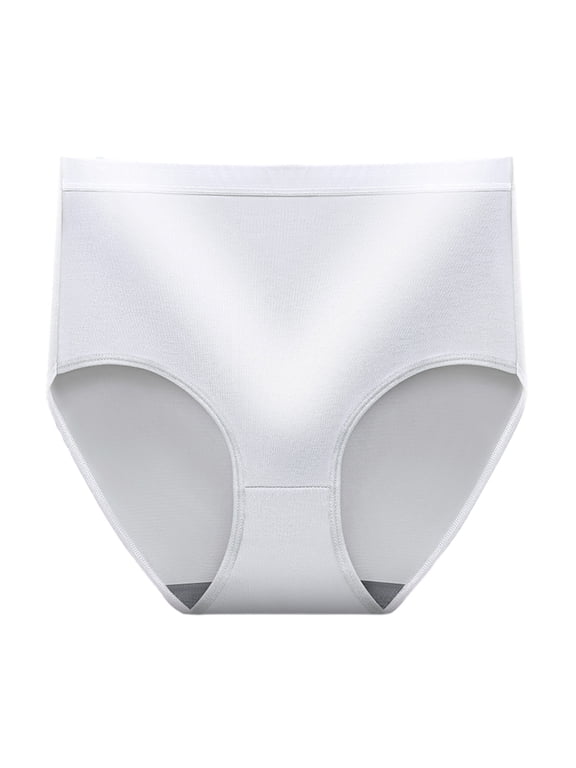 2pc Panties for Women High Waist Full Coverage Underwear Solid Color Soft Cotton Brief