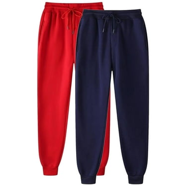 Diufon 2pc Womens Plus Size Sweatpants Solid Color Lounge Pants Elastic Waist Drawstring Pants