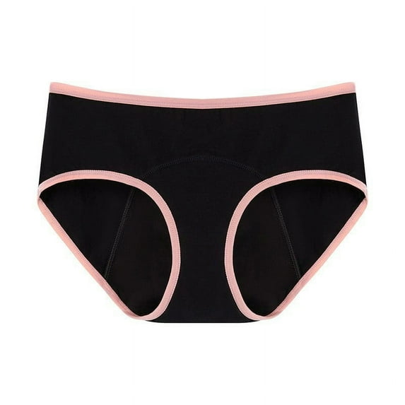 Diufon 3 Pack Women's Period Underwear Cotton Full Coverage Low-Rise Postpartum Menstrual Leak Proof Panties