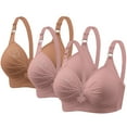 thumbnail image 1 of Diufon 3PCS Bras for Women Full Coverage Adjustment Strap Bras No Underwire Solid Color Push up Bras, 1 of 7