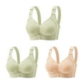 thumbnail image 1 of Diufon 3PCS Womens Bras Solid Color Breathable Bras Full Coverage No Underwire Soft Bras, 1 of 7