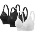 thumbnail image 1 of Diufon 3pc Bras for Women Heart Printed Full Coverage Breathable Bras No Underwire Adjustment Strap Bras, 1 of 7