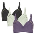 thumbnail image 1 of Diufon 3pc Full Coverage Bras for Women Solid Color Breathable Bras No Underwire Supportive Bras, 1 of 3