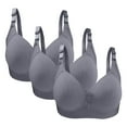 thumbnail image 1 of Diufon 3pc Underwireless Bras for Women Solid Color Soft Bras Full Coverage Push up Comfy Bras, 1 of 3