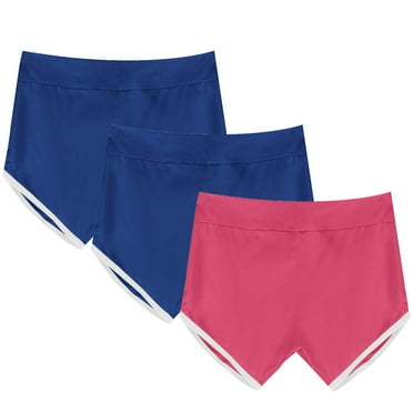 Diufon 3pc Womens Athletic Shorts High Waist Sports Shorts Summer Casual Color Block Yoga Shorts