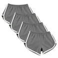 thumbnail image 1 of Diufon 4pc Womens Sweatshorts Summer Plus Size Color Block Yoga Shorts Elastic Waist Jogger Shorts, 1 of 7