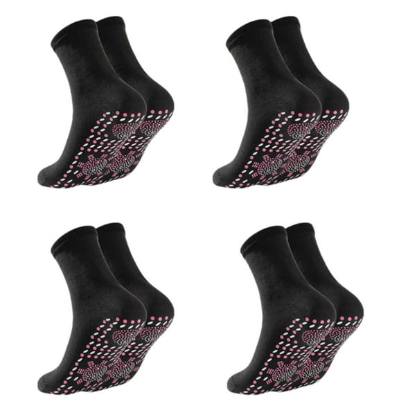 Diufon 4 Pairs Unisex Heated Socks Self-Heating Foot Massage Health Socks Fall Winter Warm Outdoor Socks