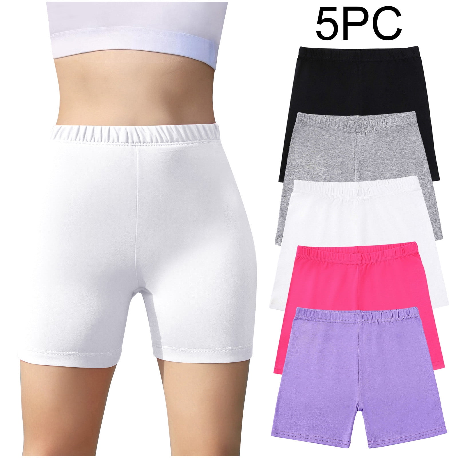 Popular Girls Under Dress Shorts - Cotton Under Shorts For Dresses Cartwheel Sports Undershorts 4pk Blk Wht - View #11