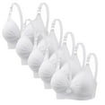 thumbnail image 1 of Diufon 5 Pack Wireless Comfortable Bra for Women Everyday Adjustable Seamless V Neck Bras Support Push Up Bra, 1 of 3