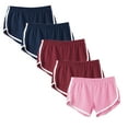 thumbnail image 1 of Diufon 5PCS Womens Plus Size Shorts Color Block Jogger Shorts Elastic Waist Athletic Shorts, 1 of 2