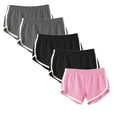 thumbnail image 1 of Diufon 5PCS Yoga Shorts for Women Elastic Waist Athletic Shorts Plus Size Color Block Jogger Shorts, 1 of 1