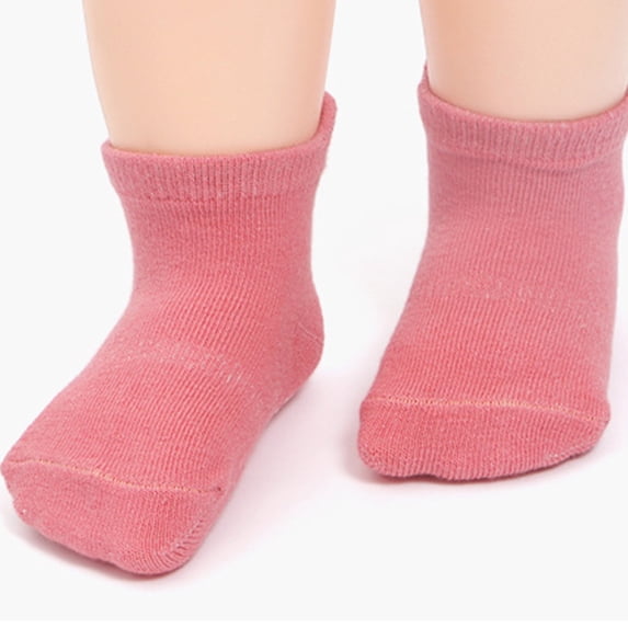 Diufon 6 Pairs Toddler Kids Unisex Socks Baby Boys Girls Cotton Non-slip Middle Tube Breathable Crew Socks