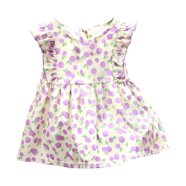 Toddler Girl Flutter Sleeve Heart Print Knit Dress - Walmart.com