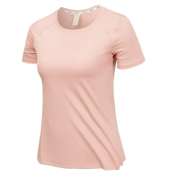 Diufon Athletic T-Shirts for Women Solid Color Casual Tees Round Neck Short Sleeve Sports Tops