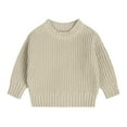 thumbnail image 1 of Diufon Baby Boys Girls Knit Sweater Long Sleeve Round Neck Thickened Warm Knitwear Toddler Fall Winter Pullover Clothes, 1 of 6