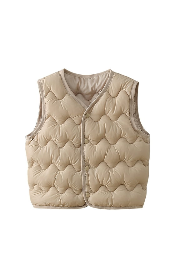 Baby Boys Girls Vest Kids Lightweight Button Down Sleeveless Jackets Fall Winter Warm Waistcoat