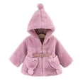 thumbnail image 1 of Diufon Baby Boys and Girls Jacket Fall Winter Hooded Fleece Warm Coats Long Sleeve Thickened Outerwear for Kids, 1 of 6