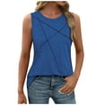 thumbnail image 1 of Diufon Basic Tank Tops for Women Summer Casual Loose Sleeveless Tops Ladies Trendy Crewneck Dressy Blouse, 1 of 7
