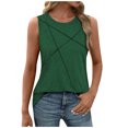 thumbnail image 1 of Diufon Basic Tank Tops for Women Summer Casual Loose Sleeveless Tops Ladies Trendy Crewneck Dressy Blouse, 1 of 7