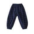 thumbnail image 1 of Diufon Boys Corduroy Pants Trendy Plaid Printed Lounge Pants Casual Elastic Waist Trousers, 1 of 3
