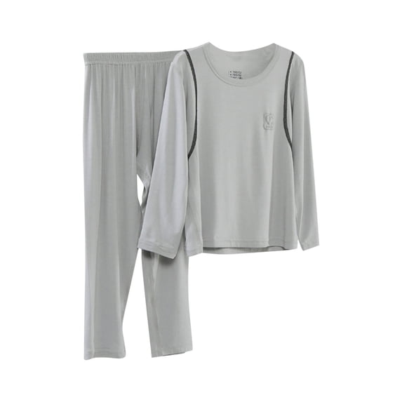Diufon Boys Girls Pajamas Sets Cotton Soft Long Sleeve Crewneck Tops and Pants Casual Homewear Set 2 Pieces