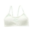 thumbnail image 1 of Diufon Bras for Girls Cotton Seamless Spaghetti Straps Full Coverage Sleep Bra Casual Breathable Bra with Pads, 1 of 4