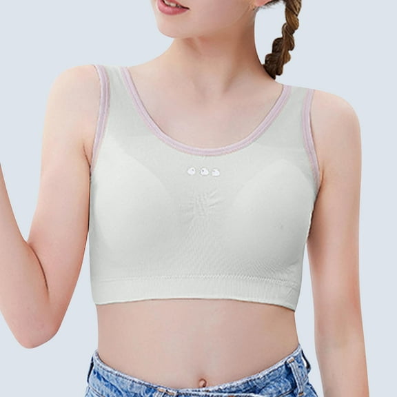 Diufon Bras for Girls Wide Strap Full Coverage Comfortable Sports Bra with Pads Casual Printed Breathable Bras