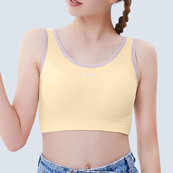 Diufon Bras for Girls Wide Strap Full Coverage Comfortable Sports Bra with Pads Casual Printed Breathable Bras