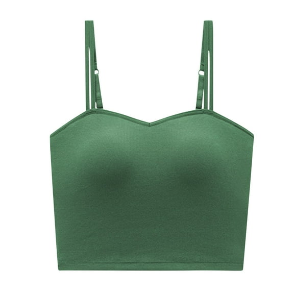 Diufon Camisole with Built in Bra for Women Adjustable Strap V Neck Crop Tank Tops Summer Casual Backless Vest