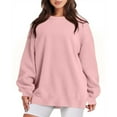 thumbnail image 1 of Diufon Casual Fall Sweatshirts for Women Round Neck Long Sleeve Tops Solid Color Loose Pullover Tops, 1 of 3