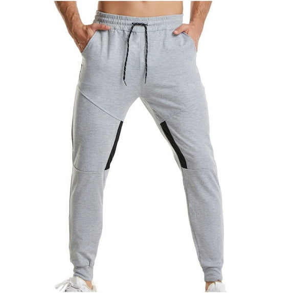 Diufon Casual Pants for Men Drawstring Waist Straight Leg Sweatpants Soft Breathable Jogger Pants with Pockets