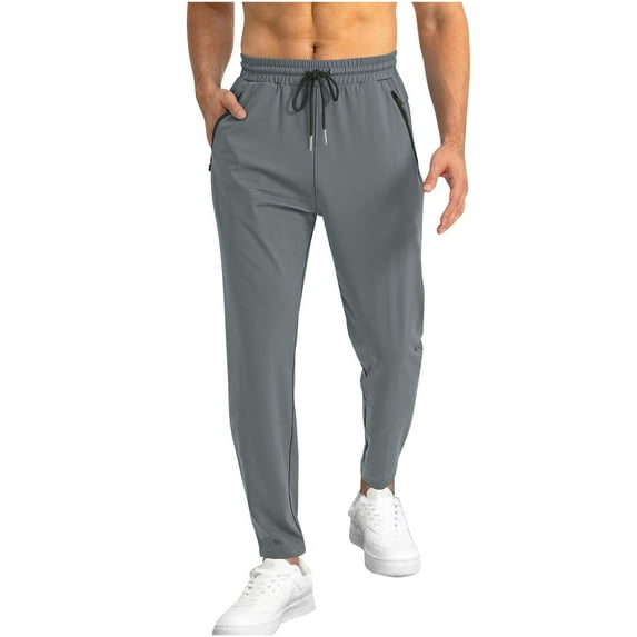 Diufon Casual Pants for Men Straight Leg Sport Jogger Pants Trendy Versatile Sweatpants with Pockets
