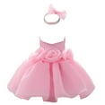 thumbnail image 1 of Diufon Children Baby Girls Princess Skirt Sleeveless Puffy Dress Birthday Party Bow Pleated Elegant Dresses, 1 of 9