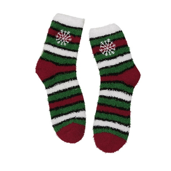 Diufon Christmas Socks for Women Thickened Fuzzy Socks Cute Graphic Fleece Cozy Warm Socks Slipper Socks