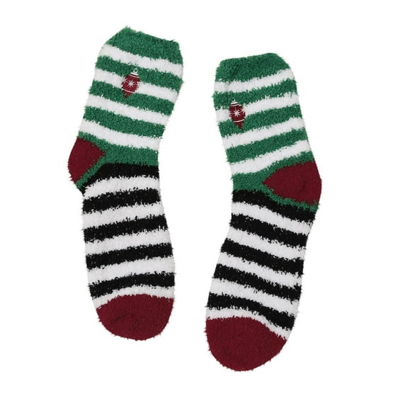 Diufon Christmas Socks for Women Thickened Fuzzy Socks Cute Graphic Fleece Cozy Warm Socks Slipper Socks