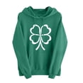 thumbnail image 1 of Diufon St Patricks Day Sweatshirt Women Long Sleeve Shamrock Printed Hooded Pullover Sweatshirts with Pockets, 1 of 5