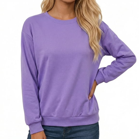 Diufon Sweatshirts for Women Long Sleeve Crewneck Shirts Casual Tunic Tops Lightweight Pullover Sweatshirts