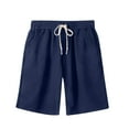 thumbnail image 1 of Diufon Cotton Athletic Shorts for Women Elastic Waist Knee Shorts Drawstring Solid Color Jogger Sweat Shorts, 1 of 3