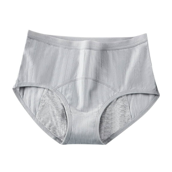 Diufon Cotton Briefs for Women Midi Waist Full Coverage Underwear Solid Color Breathable Panties