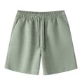 thumbnail image 1 of Diufon Cotton Linen Mens Shorts Solid Color Lounge Shorts Elastic Waist Drawstring Shorts, 1 of 5