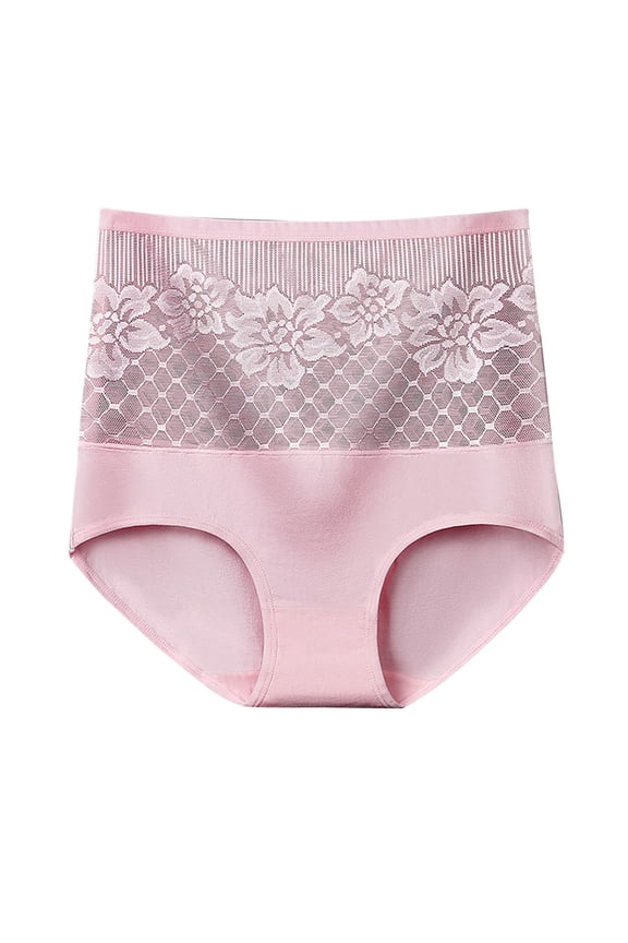 Cotton Panties for Women Solid Color Full Coverage Brief Elastic High Waist Underpants