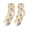thumbnail image 1 of Diufon Cotton Socks for Women Casual Floral Pattern Print Crew Socks Soft Lightweight Home Middle Tube Socks, 1 of 3