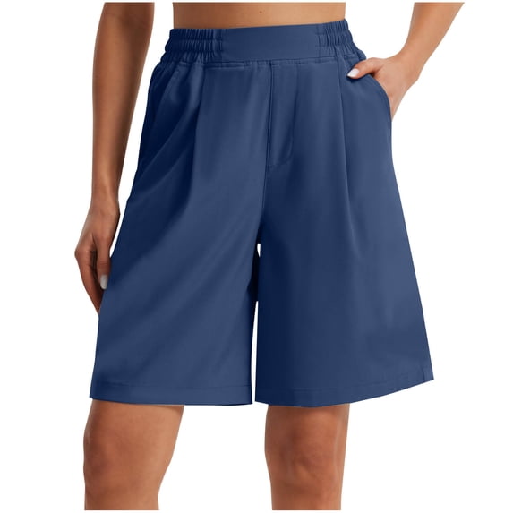 Diufon Dress Shorts for Women Casual High Waisted Above Knee Length Shorts Wide Leg Summer Shorts with Pockets