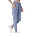thumbnail image 1 of Diufon Fall Womens Cargo Pants Elastic Waist Pants Casual Cinch Bottom Pants with Pockets, 1 of 7