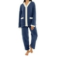 thumbnail image 1 of Diufon Womens Flannel Pajamas Sets Button Long Sleeve Shirts & Fuzzy Fleece Pants Winter Warm Sleepwear with Pockets, 1 of 7