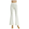 thumbnail image 1 of Diufon Flare Pant for Women High Waist Casual Solid Color Yoga Pants Cotton Lightweight Legging Pants, 1 of 7
